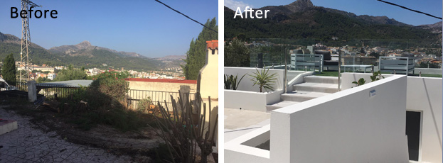 Reform terrace Before and After